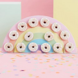 Suporte Donuts Arco Íris Pastel