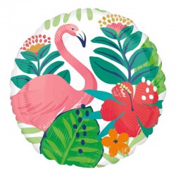 Balão Tropical Hibiscus e Flamingos 45 cms