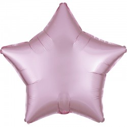 Balão Estrela Acetinado Rosa 45 cms