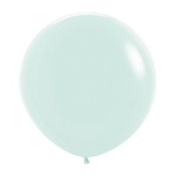 3 Balões Pastel Mate Verde 60 cms