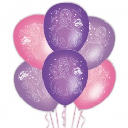 6 Balões Latex Princesa Sofia