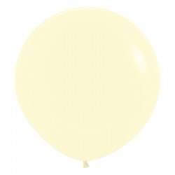 3 Balões Mate Amarelo Pastel 60 cms
