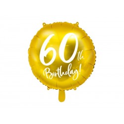 Balão Foil Dourado 60 Aniversario 45 cms