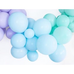 100 Balões Azul Pastel Mate 15cms