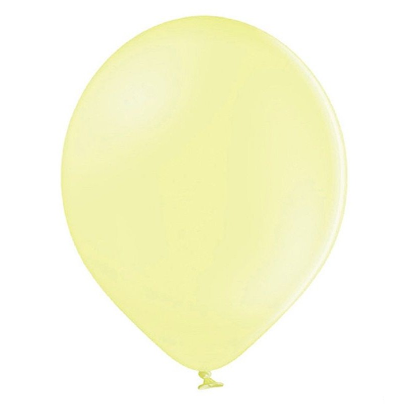 100  Balões Amarelo Pastel Mate 30 cms