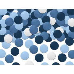 Confetis Mesa Círculos Azuis