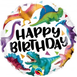 Balão Happy Birthday Dinossauros