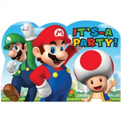 8 Convites Super Mario