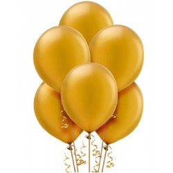 50 Balões Dourados 30 cms