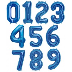 Balão Foil Número Azul ( 86...