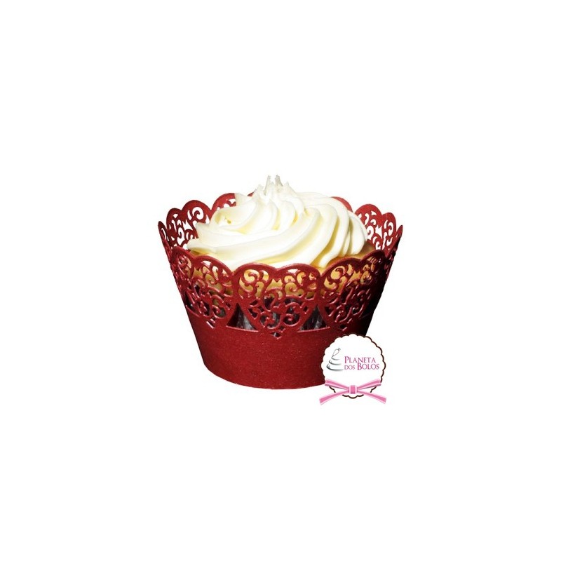 Cupcake Wrappers Corações Vermelhos PME