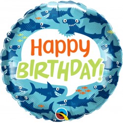 Balão Foil Tubarões Happy...