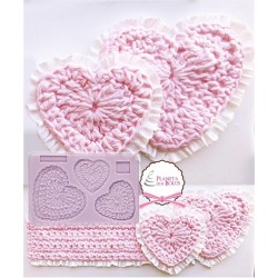 Molde Coração Crochet Karen Davies