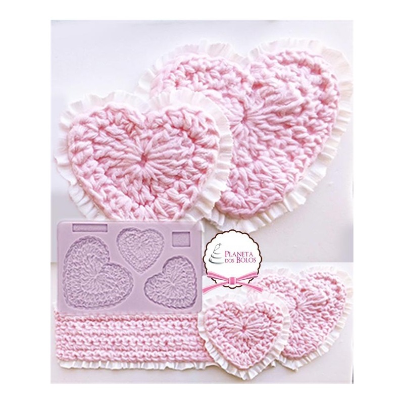 Molde Coração Crochet Karen Davies