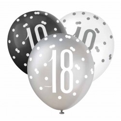 6 Balões 18º Aniversário
