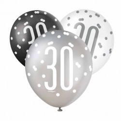 6 Balões 30º Aniversário