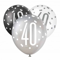 6 Balões 40º Aniversário