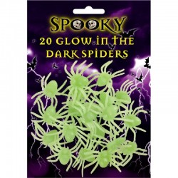 Pack 20 aranhas brilham escuro