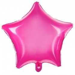 Balão Estrela Rosa Neon 45 cms