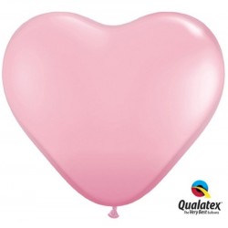 Balão Latex Coração Rosa 38...