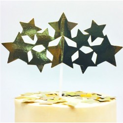 Cake Topper Estrelas Douradas