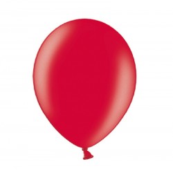 100 Balões Metallic Poppy Red 12 cms