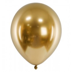 50 Balões Glossy Dourados...