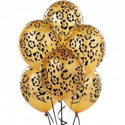 25 Balões Padrão Leopardo
