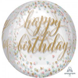 Balão Orbz Happy Birthday...