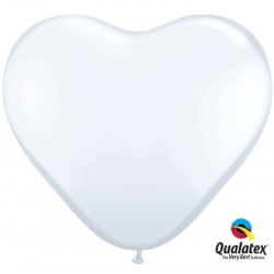 Balão Latex Coração Branco...