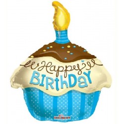 Balão Cup Cake Cake Azul 45cms