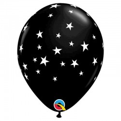 Balão Preto com Estrelas...