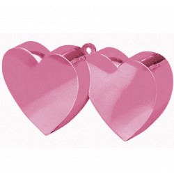 Peso Balões Coração Duplo Rosa