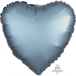 Balão Foil Coração Azul Aço...