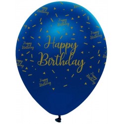 6 Balões Azul Navy e...