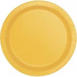 16 Pratos Amarelos 22 cms
