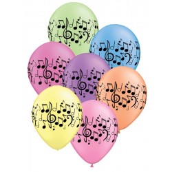 25 Balões Tema Música Neon...