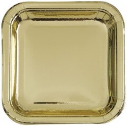 32335, Prato Dourado Foil Quadrado 22 cms