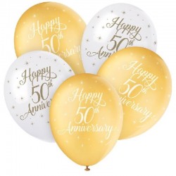 Conj. 6 Balões HAPPY 50TH...