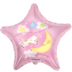 Balão Foil Estrela baby Girl