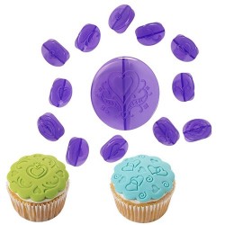 Set 14 Peças para decoração de Cupcakes tema Coração Wilton
