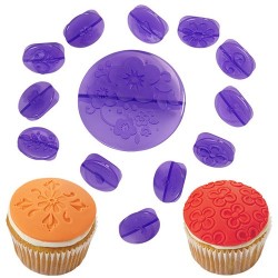 Set 14 Peças para decoração de Cupcakes tema Coração Wilton
