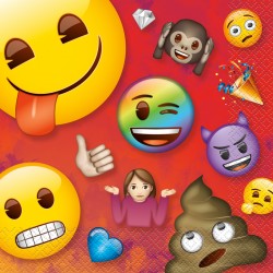 16 Guardanapos Emoji Arco...