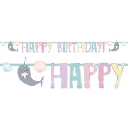 Banner NARWHAL Happy Birthday