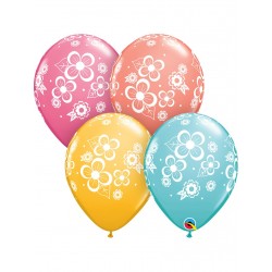 25 Balões Latex Flores...