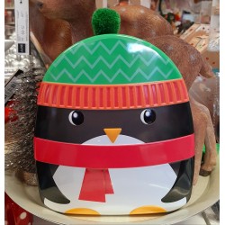 Caixa Lata Pinguim Natal...
