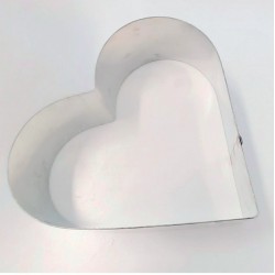 Aro Coração em Inox 10 x 4 cms