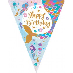 Banner Sereias Happy Birthday