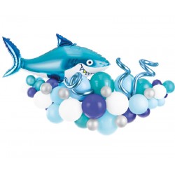 Grinalda Balões Tubarão Azul