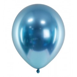 10 Balões Glossy Azuis